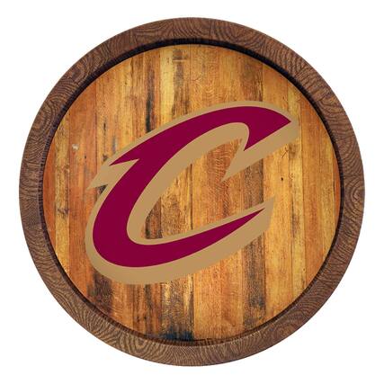 Front. The Fan-Brand - Cleveland Cavaliers 20.25'' Faux Barrel Top Sign - Multicolor.