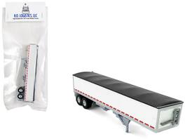 HO Logistics Replicas - Covered Grain Trailer White with Black Tarp 1/87 (HO) Scale Plastic Model Car by HO Logistics