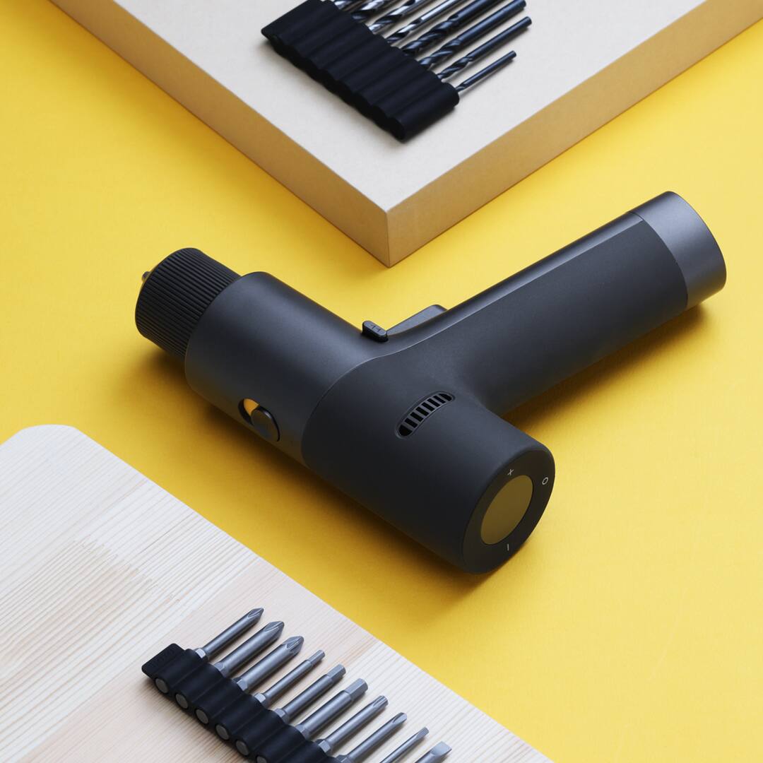 Alt View 13. HOTO - 12V Brushless Drill, Digital Display, 30 Precision Gears, Variable Speed. 18 Screw & Drill Bits - Black.