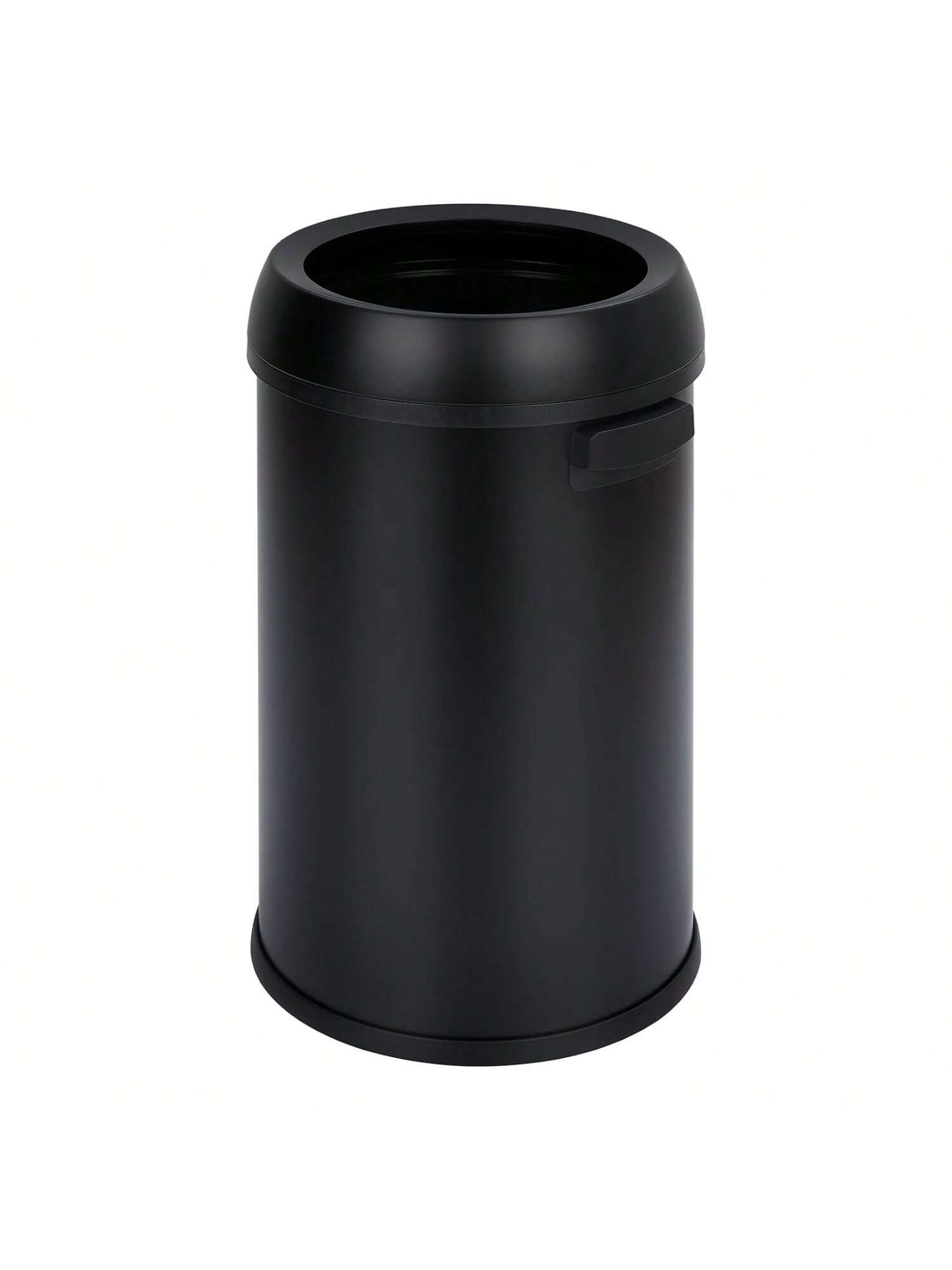 Front. GARVEE - 17 Gallon 65 Liter Stainless Steel Swing Open Top Trash Can Heavy Duty Round Trash Bin With Swing Lid - Black Open Top.