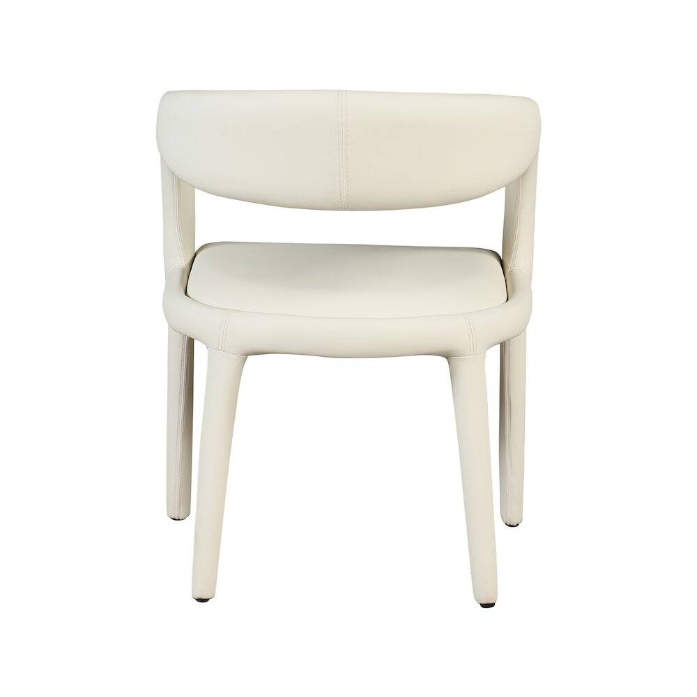 Alt View 1. Meridian Furniture - Sylvester Cream Vegan Leather Dining Chair - Beige.