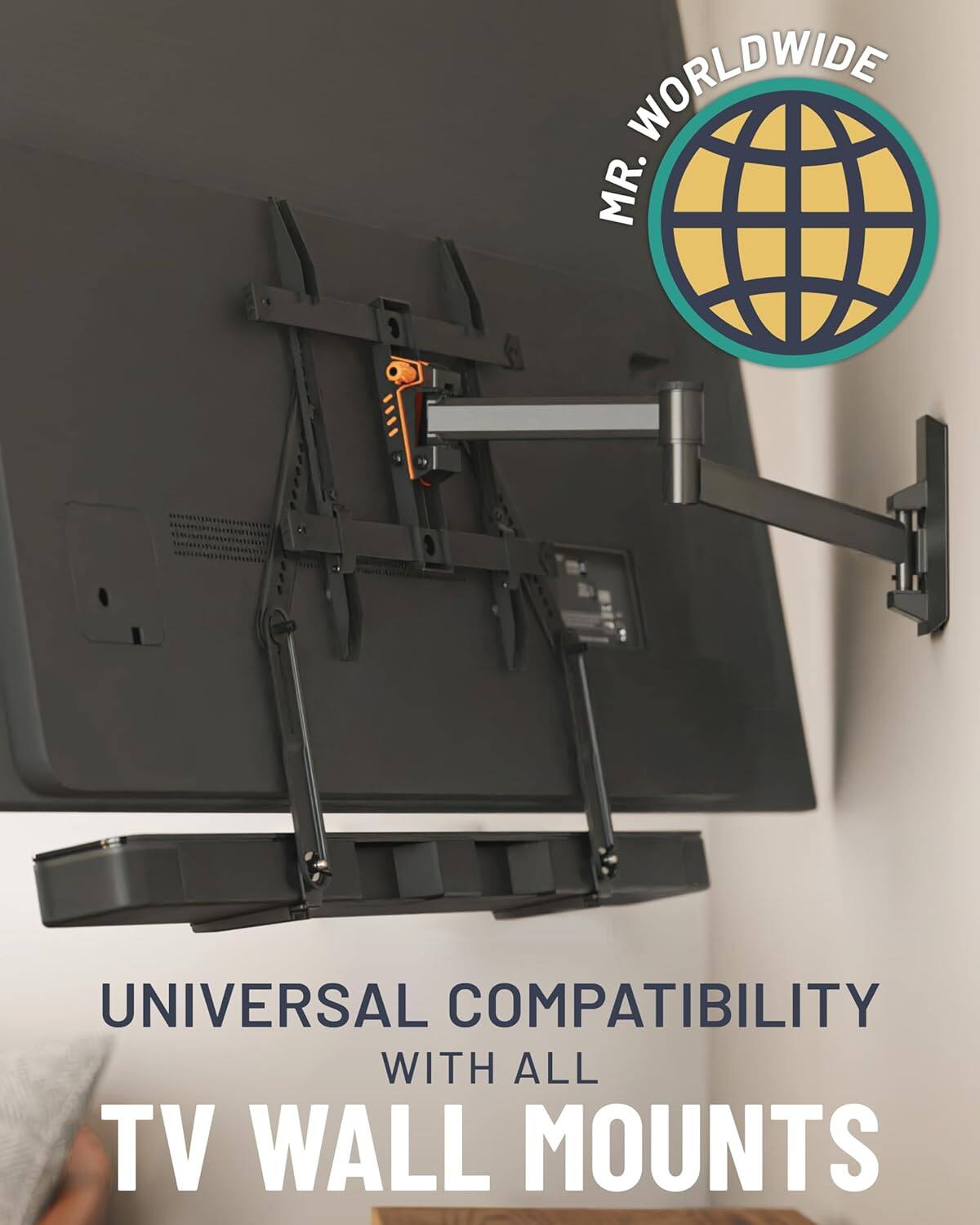 MR. WORLDWIDE

UNIVERSAL COMPATIBILITY WITH ALL TV WALL MOUNTS