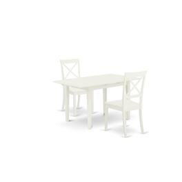 East West Furniture - Dining Table- Dining Chairs - Brown