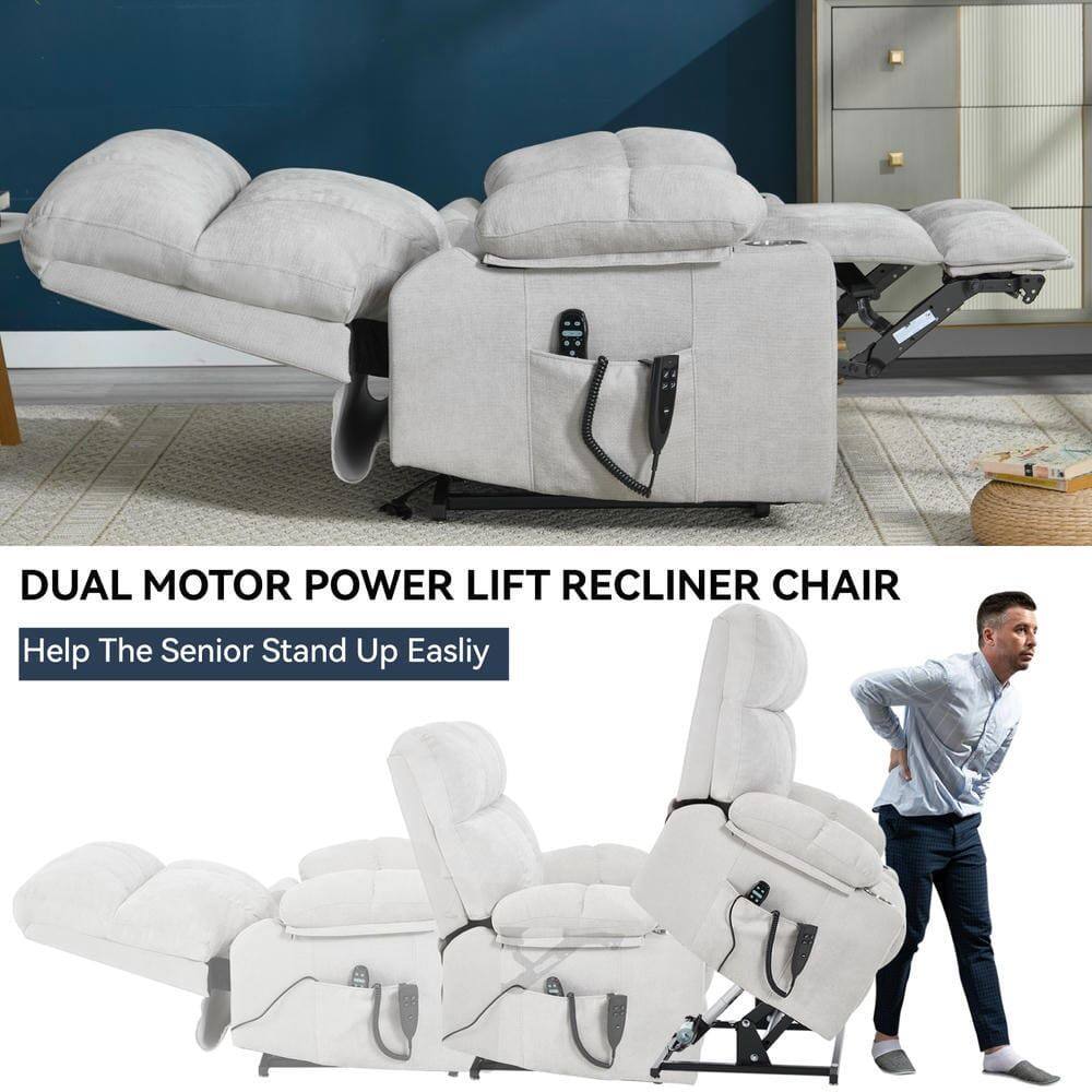 DUAL MOTOR POWER LIFT RECLINER CHAIR  
Help The Senior Stand Up Easily
