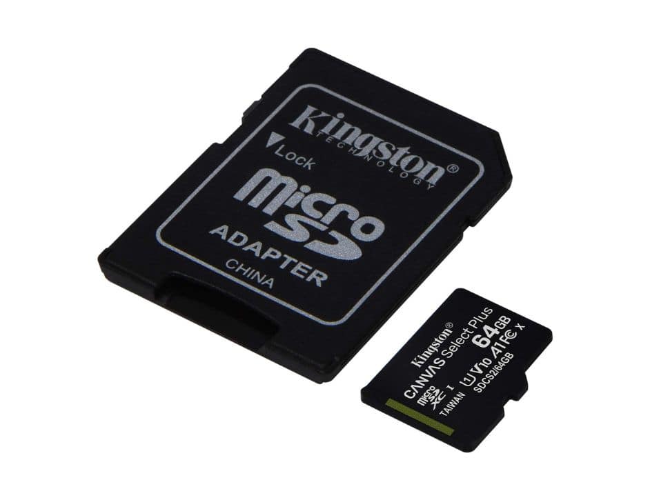 Kingston - Canvas Select Plus MicroSD Card - 64GB - Black