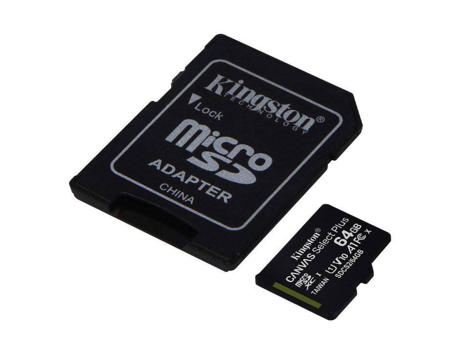 Kingston Technology  
LOCK  
Micro SD  
ADAPTER  
CHINA  

Kingston  
CANVAS Select A1FC  
microSDHC Plus  
64GB  
U1 V10  
SDC5246GB  
TAIWAN