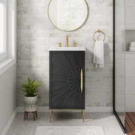 Awaken Bathroom Vanity Basin Included by Modway - White Black