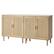 Front. VEVOR - Rattan Cabinet,Set of 2, Rattan Storage Cabinet with 4 Magnetic Doors and Adjustable Shelves, Sideboard Buffet Cabinet - Natural wood.