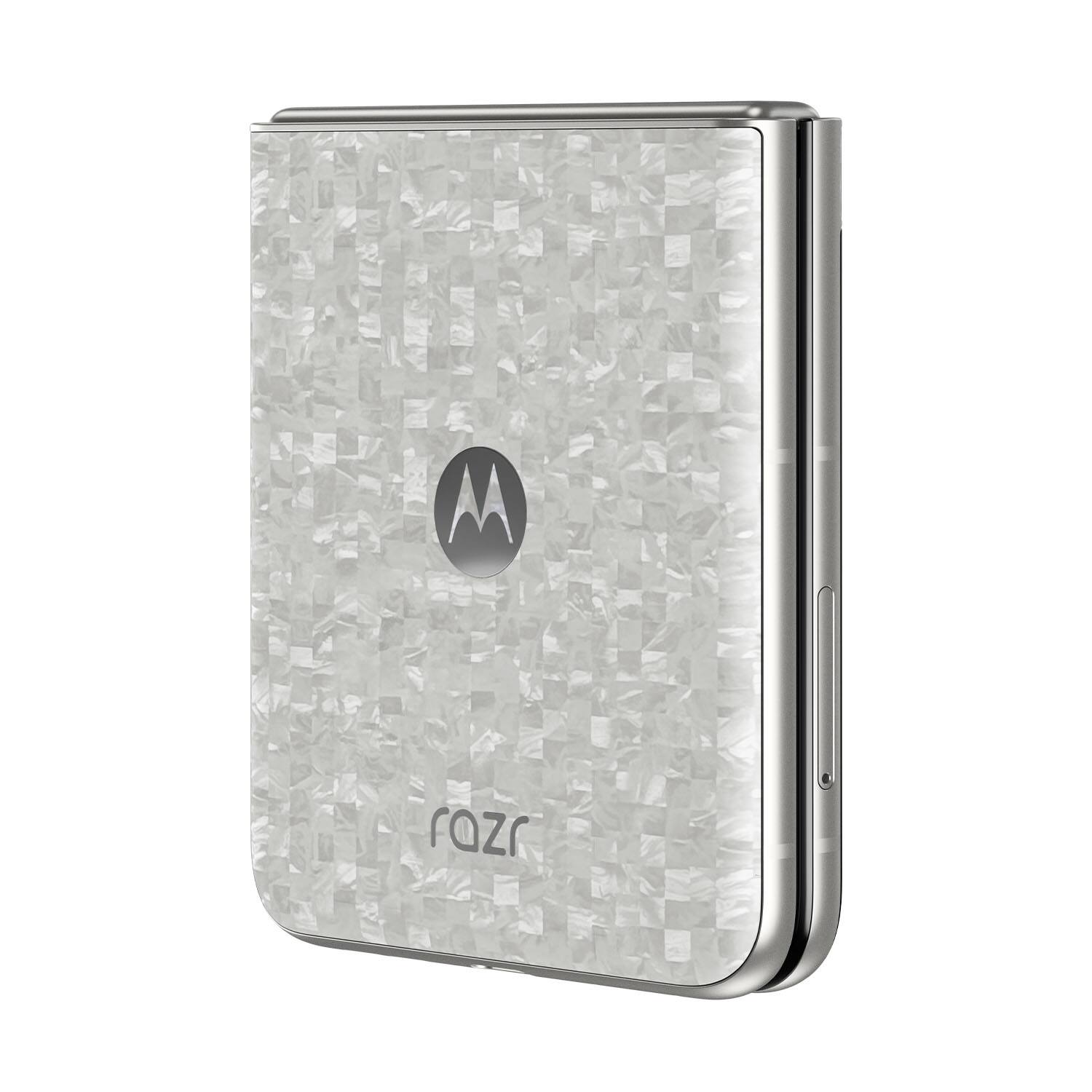Alt View 9. Motorola - razr 2026 256GB (Unlocked) - PANTONE Bright White.