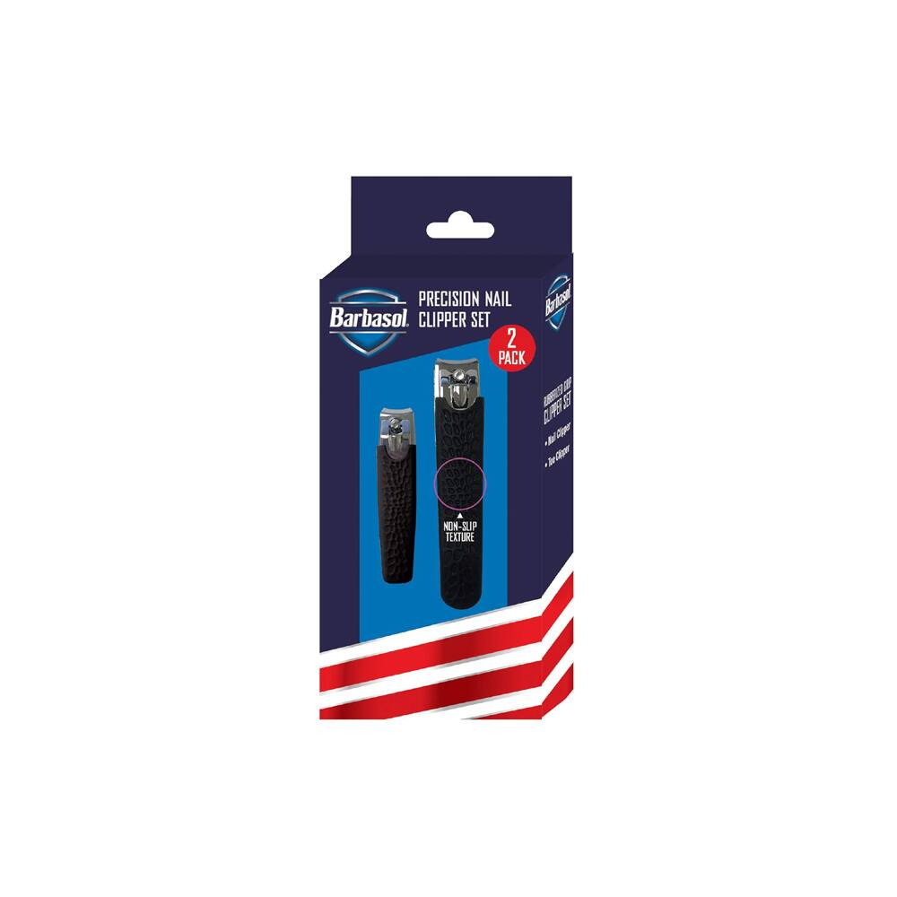 PRECISION NAIL CLIPPER SET 2 PACK  
Barbasol  
NON-SLIP TEXTURE