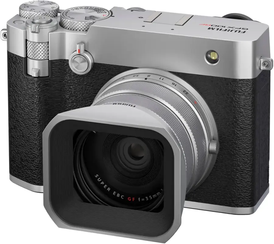 The text on the image reads: "GOLV 1D0RP FUIFILM XD 23 8 W I 16 22 s SUPER EBC GF f=35mm."