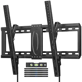 Dazzed Corner - Tilt TV Wall Mount for 37-82'' TVs, Low Profile, VESA 600x400, 132 lb - Black