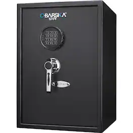 Barska - 1.45 Cu Ft Large Digital Keypad Safe-Solid Steel with 3 Deadbolts, Removable Shelves, Anti-Pry Door Hinges - Black