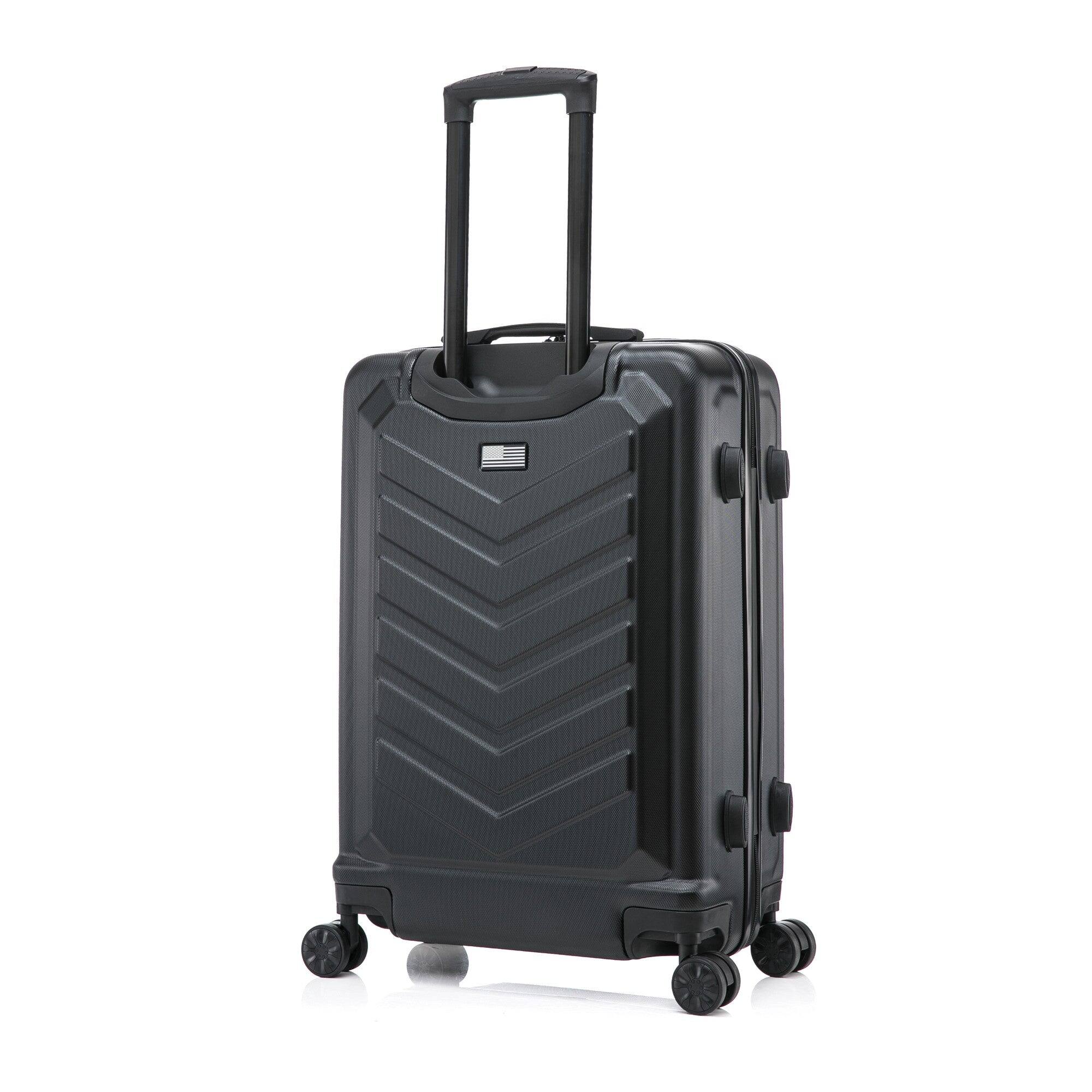 Angle. US Army - FOX 24" Medium Suitcase - BLACK.