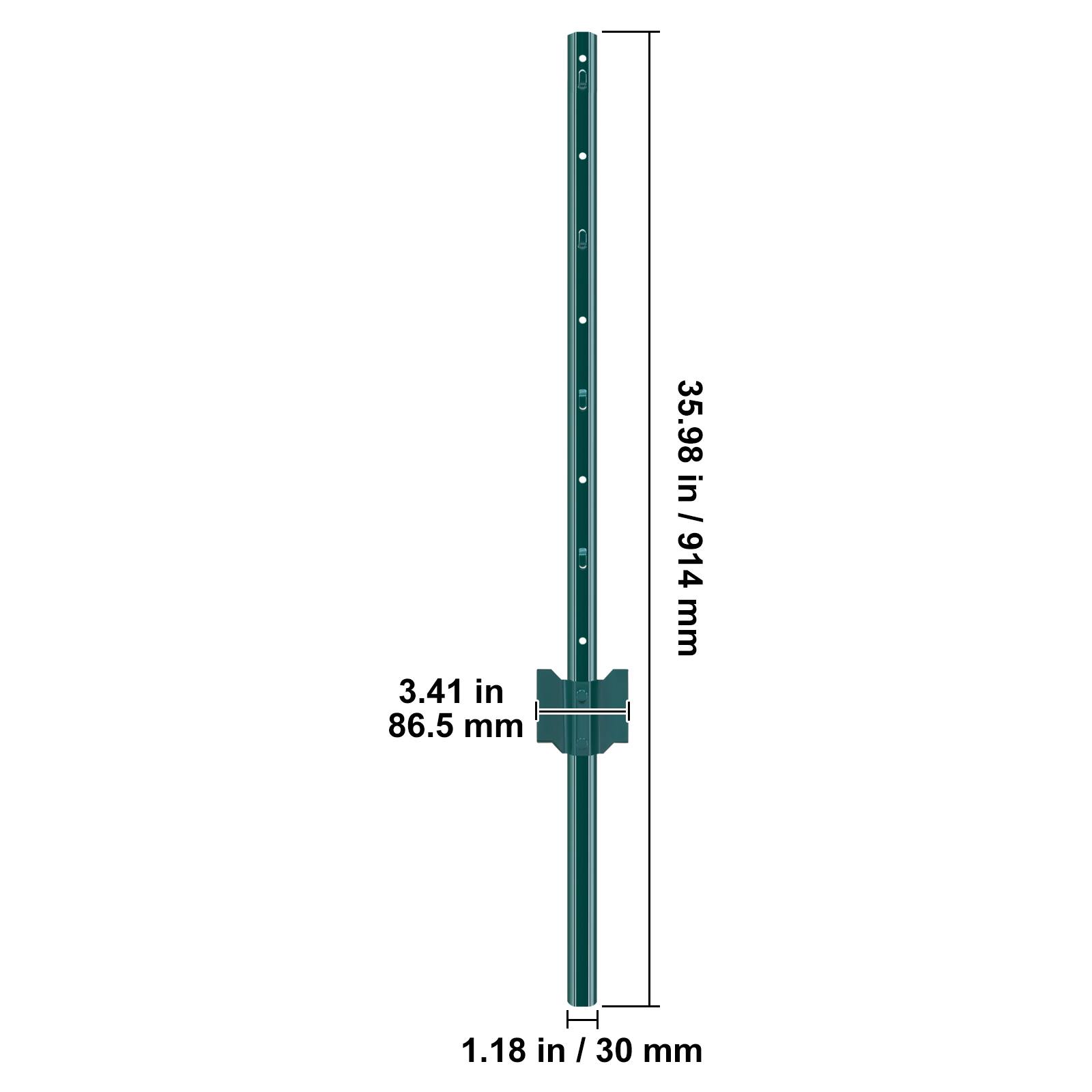 3.41 in / 86.5 mm, 35.98 in / 914 mm, 1.18 in / 30 mm