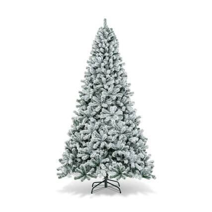 Front. Kadyn - Christmas Tree,Home Party Christmas Tree Decorations,9 Feet Artificial Christmas Tree with Premium Snow Flocked Hinged - Green.