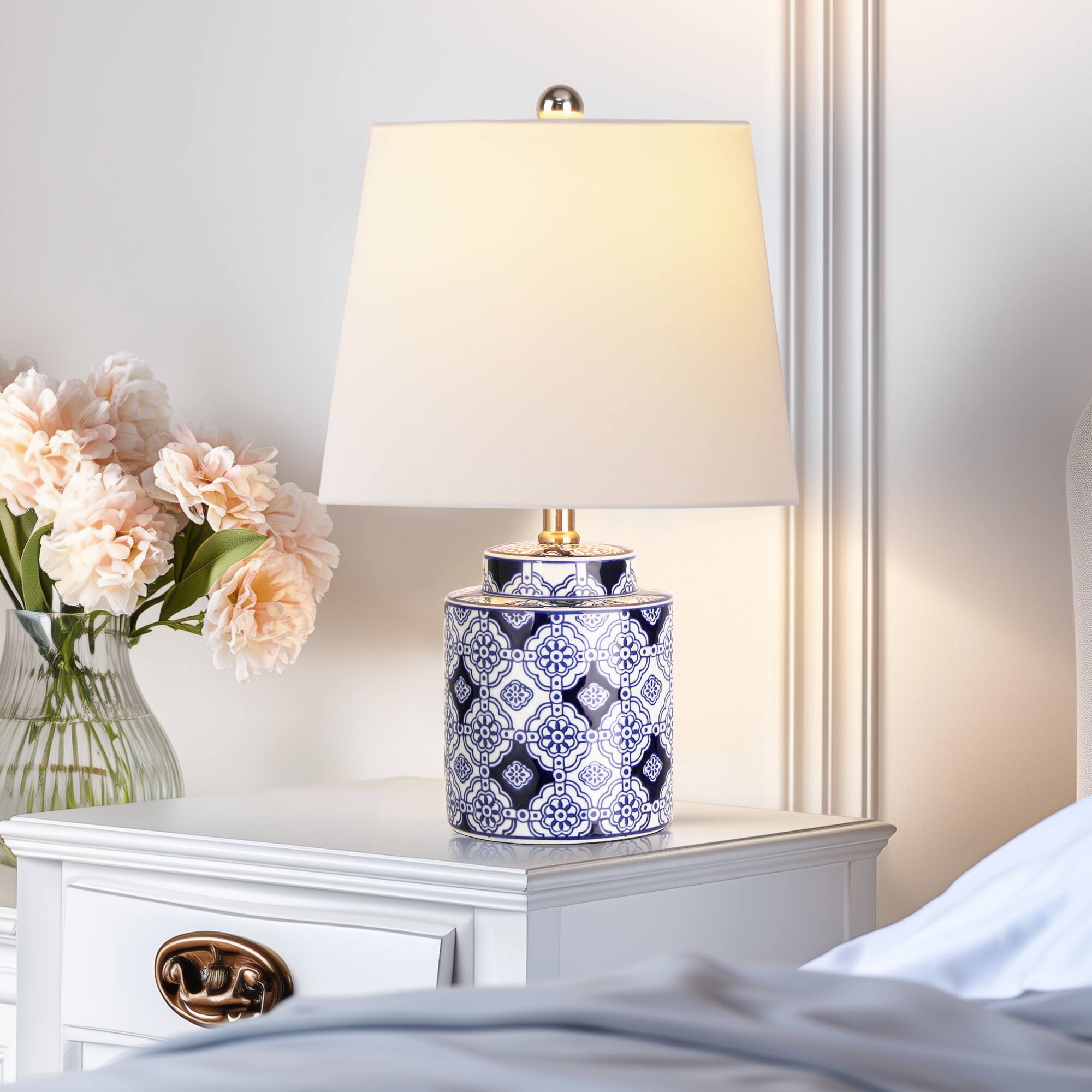Left. partphoner - Blue Ceramic Table Lamps - Blue.