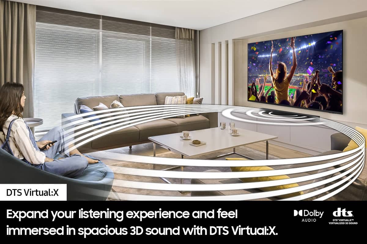 DTS Virtual:X Expand your listening experience and feel immersed in spacious 3D sound with DTS Virtual:X.