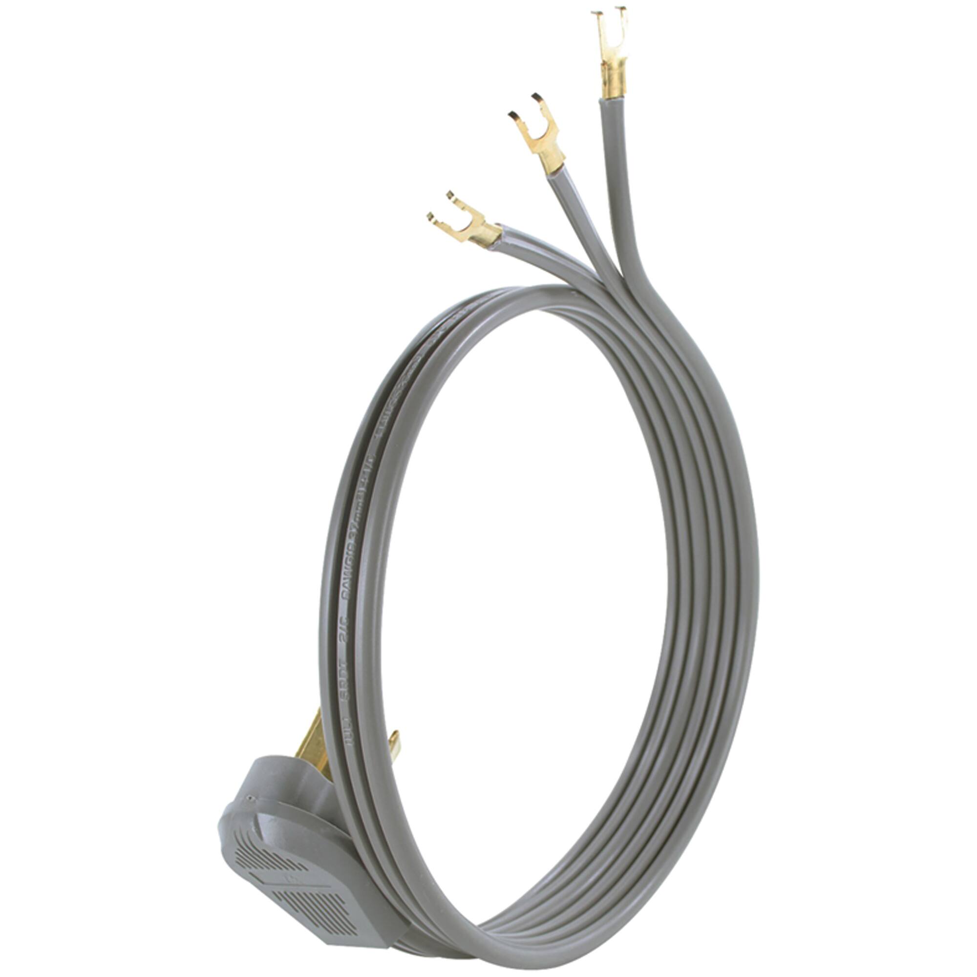Alt View 10. Certified Appliance Accessories - 3-Wire Open-End-Connector 50 Amp Range Cord 4 ft.