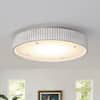 Front. Parrot Uncle - 17.5 in. White Integrated LED Dimmable Ceiling Light - White.