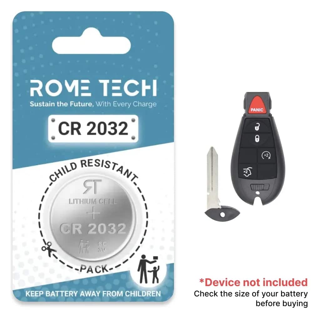 RomeTech - Replacement Battery for Key Fob - Jeep Cherokee 2008-2013