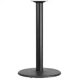 Emma + Oliver - 24'' Round Restaurant Table Base with 4'' Dia. Bar Height Column - Black