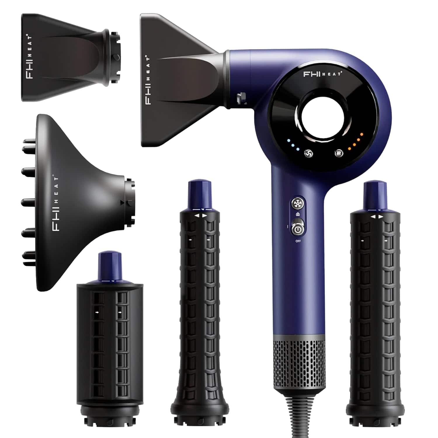 FHI Heat - The VersaSphere Pro Air 6-in-1 Multi-Styler Professional Hair Dryer with Diffuser - Purple