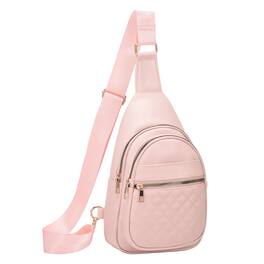 Unique Bargains - Crossbody Bags for Women Men Leather Sling Bag Cross Body Backpack for Women Casual Chest Bag Daypack for Travel Hiking - Pink