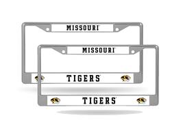 Rico Industries - Missouri MIZZOU Tigers (Set of 2) Chrome Metal License Plate Frames - Multi
