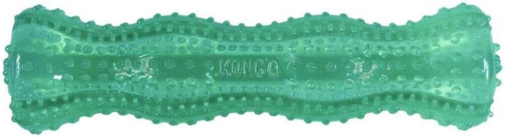 Front. KONG - Kong Squeezz Dental Stick in Single Toy - Green.