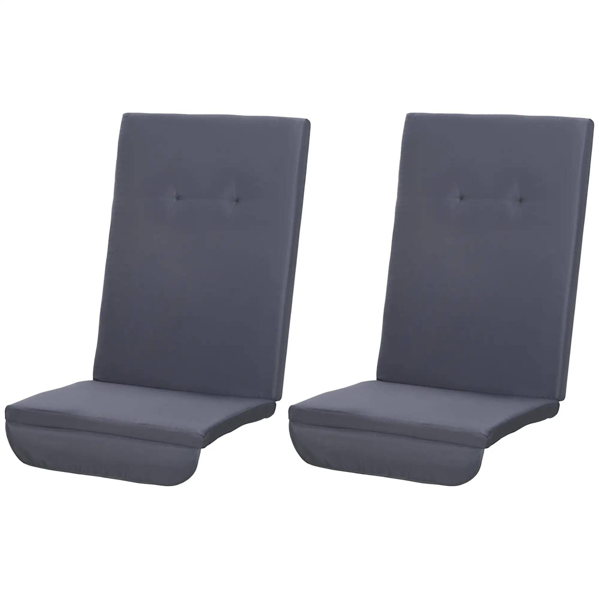 Angle. Resenkos - Resenkos Outdoor Swing Cushions With Tufted Back, 2-Pack Seat & Backrest Ties,  Patio Furniture Replacement, Dark Gray.
