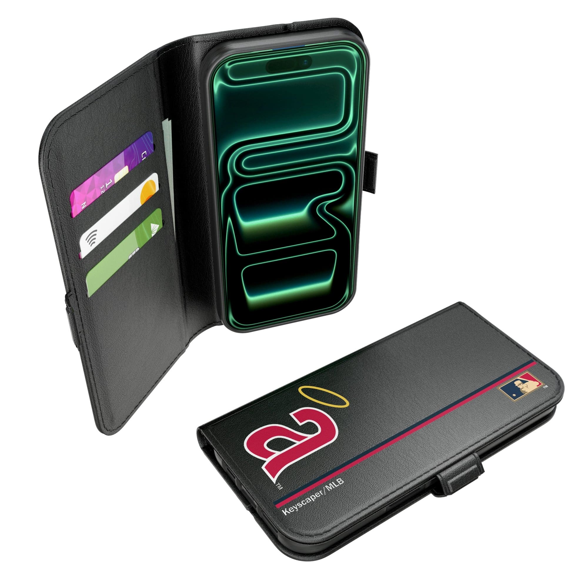 Keyscaper - Cooperstown Teams - California Angels iPhone Folio 2.0 Case - 17 Pro - Black price history on PriceWatchPro