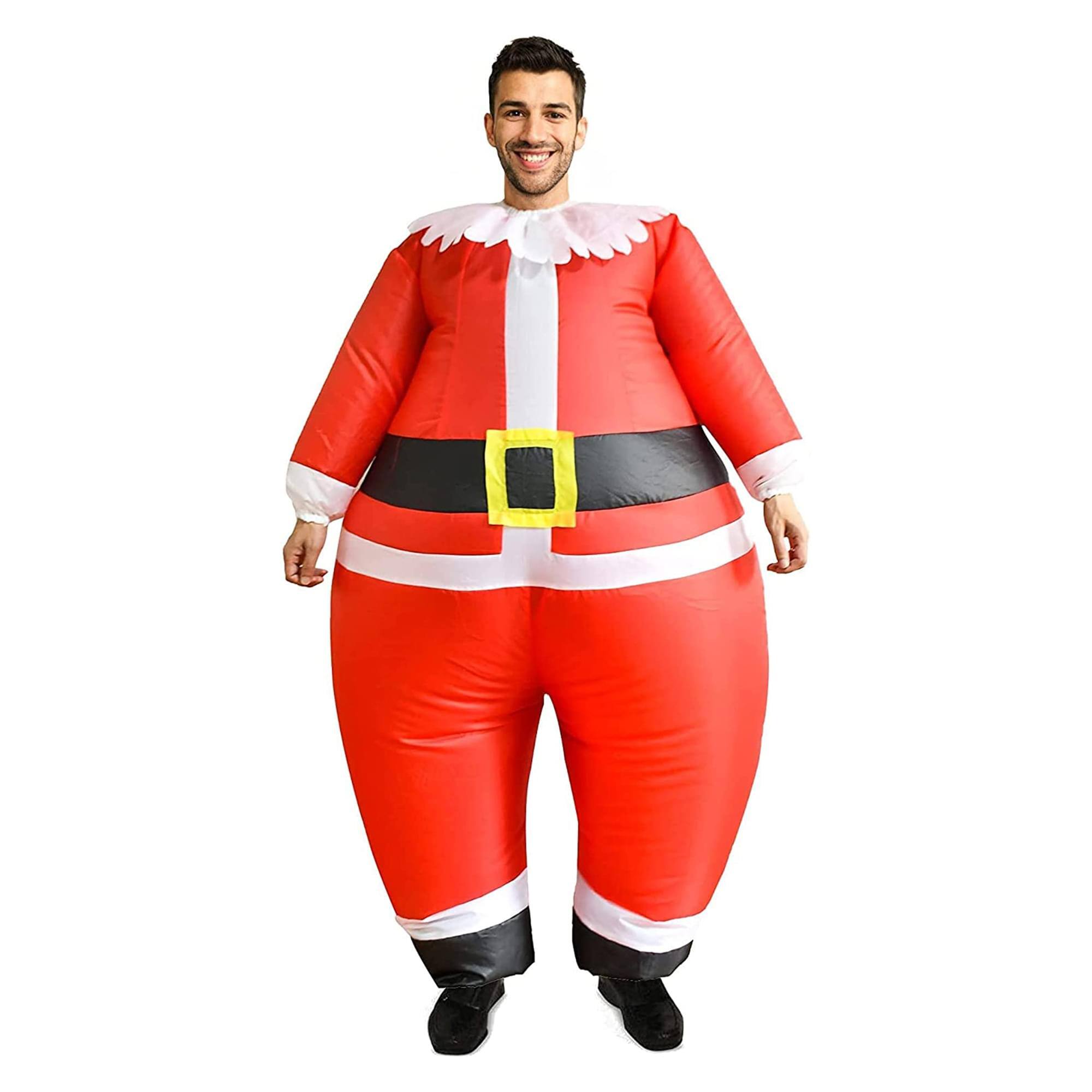 Front. Studio Halloween - Jolly Santa Inflatable Adult Costume - Red.