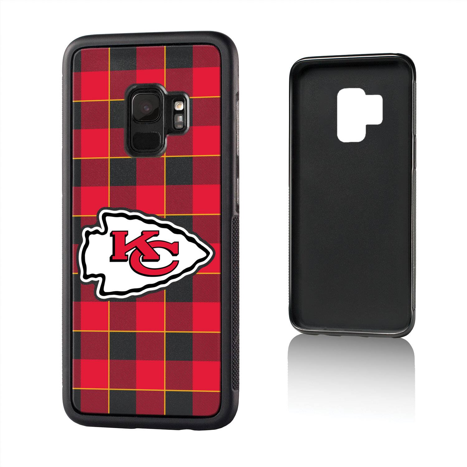 Alt View 1. Keyscaper - Kansas City Chiefs Galaxy Plaid Design Bump Case - S20 Plus - Multicolor.