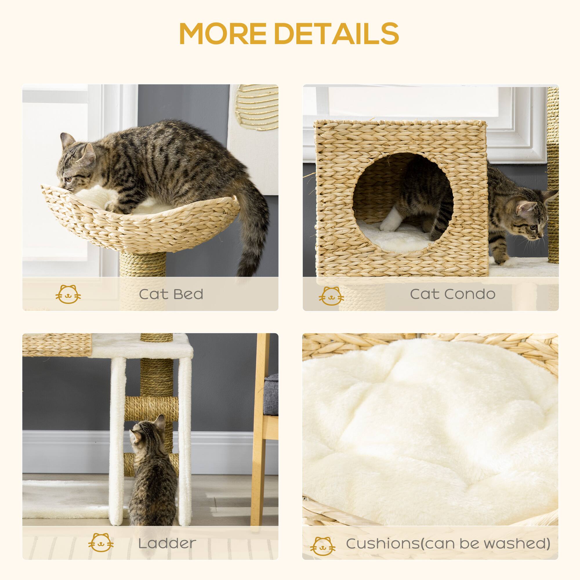 MORE DETAILS

- Cat Bed
- Cat Condo
- Ladder
- Cushions (can be washed)