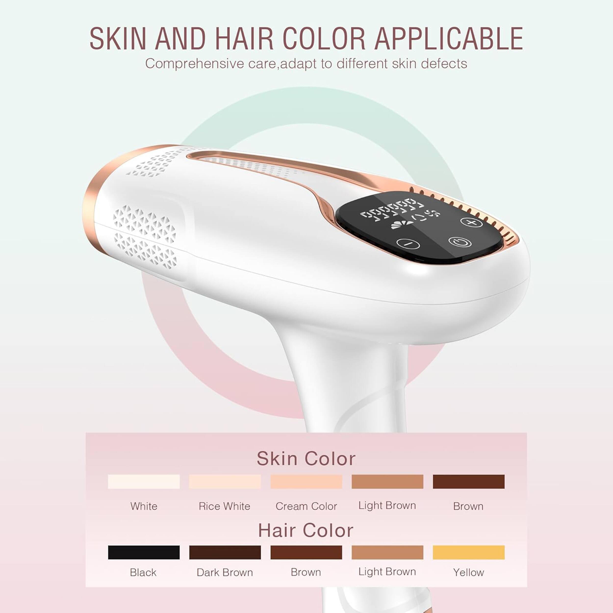 SKIN AND HAIR COLOR APPLICABLE  
Comprehensive care, adapt to different skin defects  

Skin Color  
White  
Rice White  
Cream Color  
Light Brown  
Brown  

Hair Color  
Black  
Dark Brown  
Brown  
Light Brown  
Yellow
