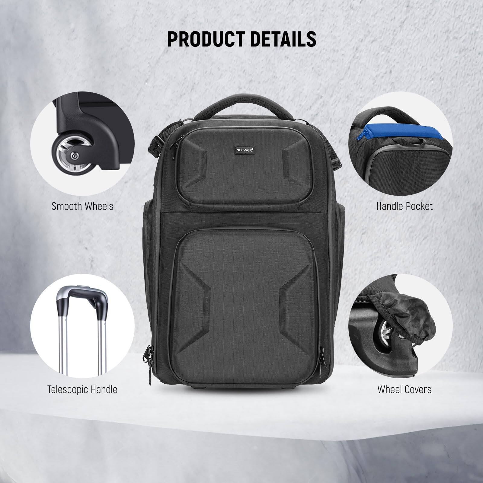 PRODUCT DETAILS

- Smooth Wheels
- Handle Pocket
- Telescopic Handle
- Wheel Covers