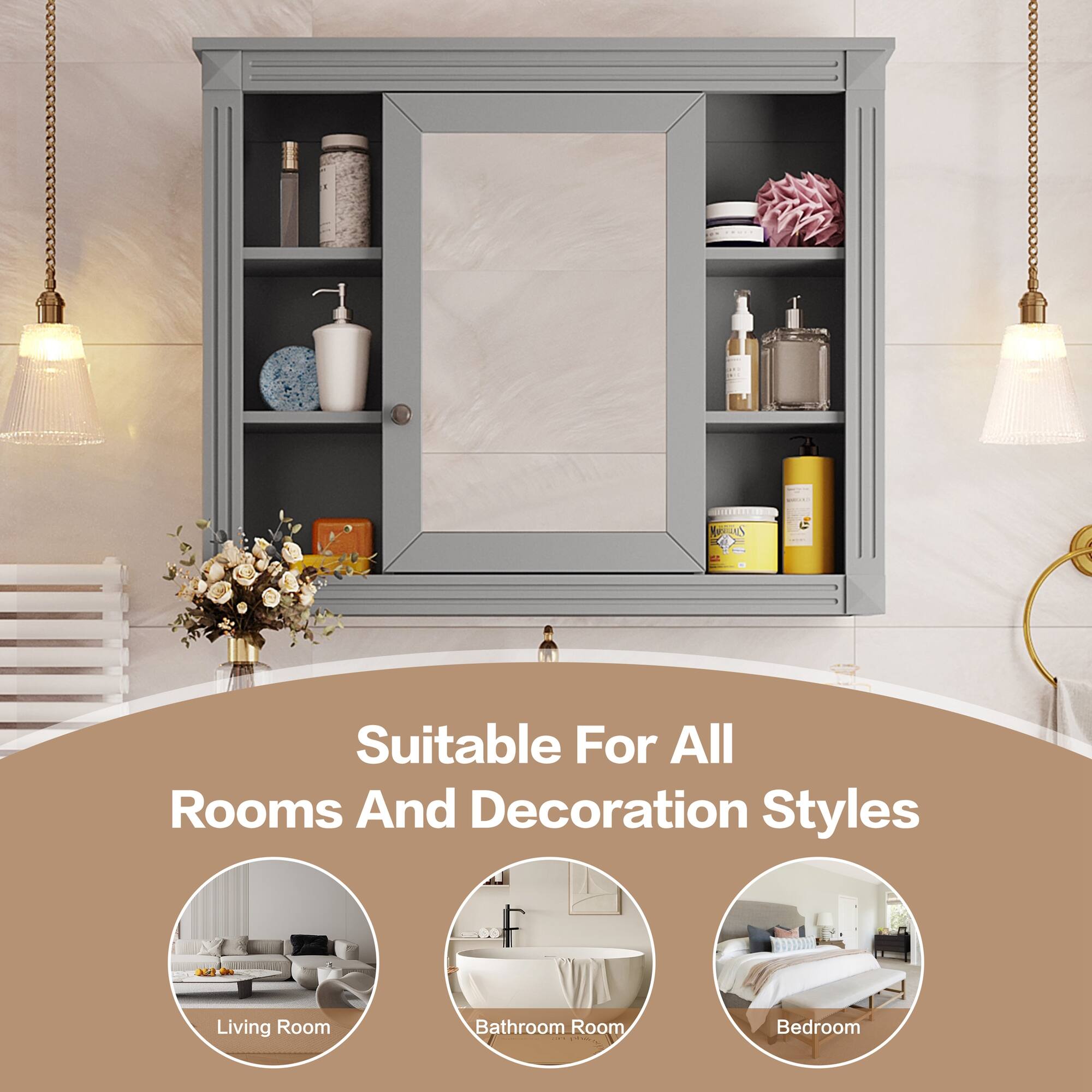 Suitable For All Rooms And Decoration Styles

Living Room  
Bathroom Room  
Bedroom