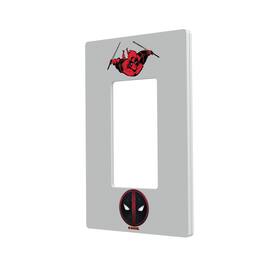 Keyscaper - Marvel Badge Hidden-Screw Light Switch Plate - Single Rocker - Deadpool