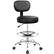 Alt View 4. KERDOM - Drafting Chair with Backrest, Adjustable Footrest Rolling Stool PU Leather for Office Studio Lab Counter Salon Bar Shop - Black.