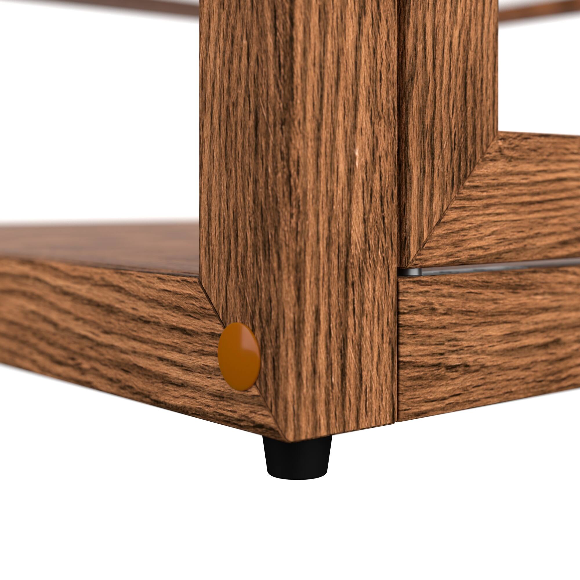 Alt View 9. Koolmore - 21 In. Artisan Dark Wooden Slanted Bakery Display Case 3.5 Cu. ft. (KM-BDW-21SLD) - Dark ash wood color.