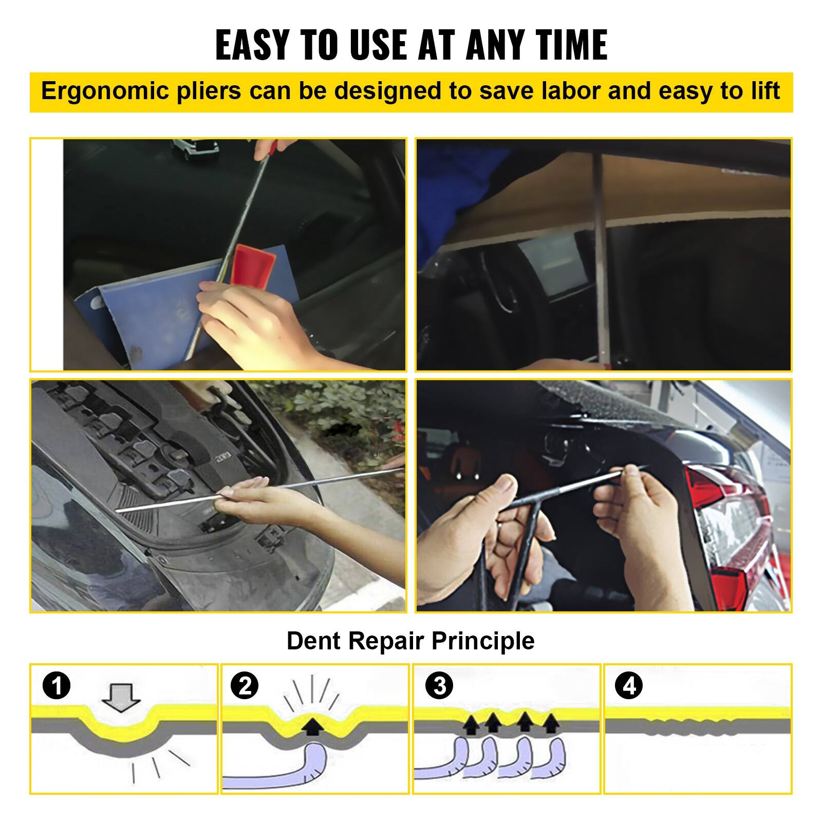 EASY TO USE AT ANY TIME

Ergonomic pliers can be designed to save labor and easy to lift

Dent Repair Principle

1
2
3
4
