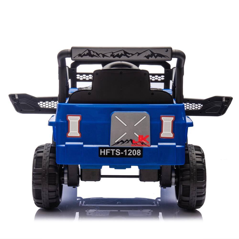 Alt View 2. BreeBe - 12V Kids Electric ride on Truck w/ Remote Control, 2WD, 4-Wheel Suspension, USB, MP3, Bluetooth, LED Lights, Age 1–4 - Blue.