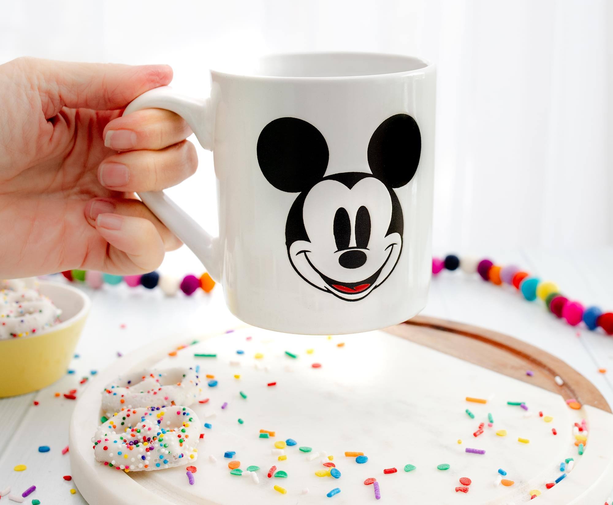 Alt View 2. Silver Buffalo - Disney Mickey Mouse Wax Resist Ceramic Mug | Holds 14 Ounces - White.
