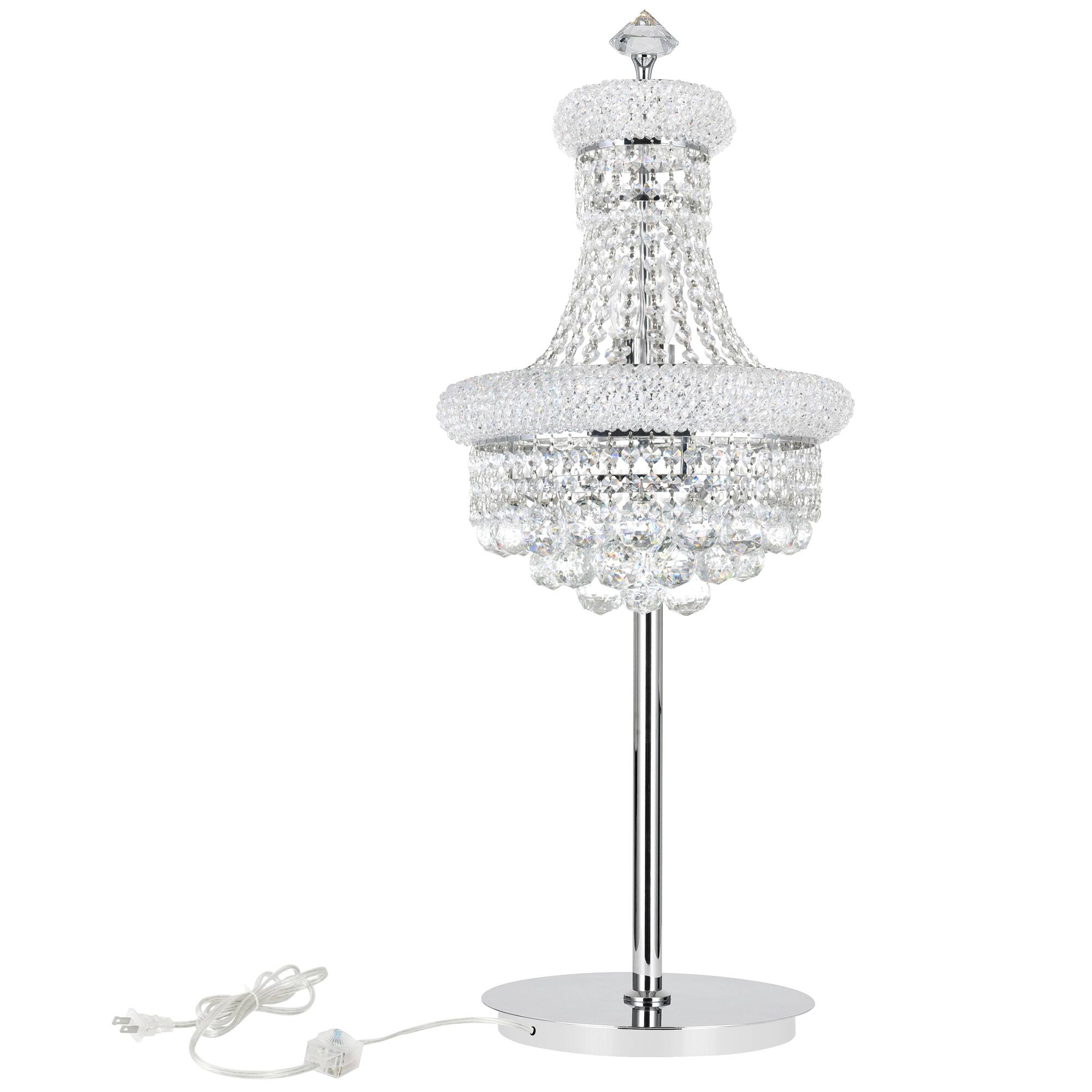 Alt View 2. CWI Lighting - Empire 6 Light Table Lamp With Chrome Finish - Chrome.