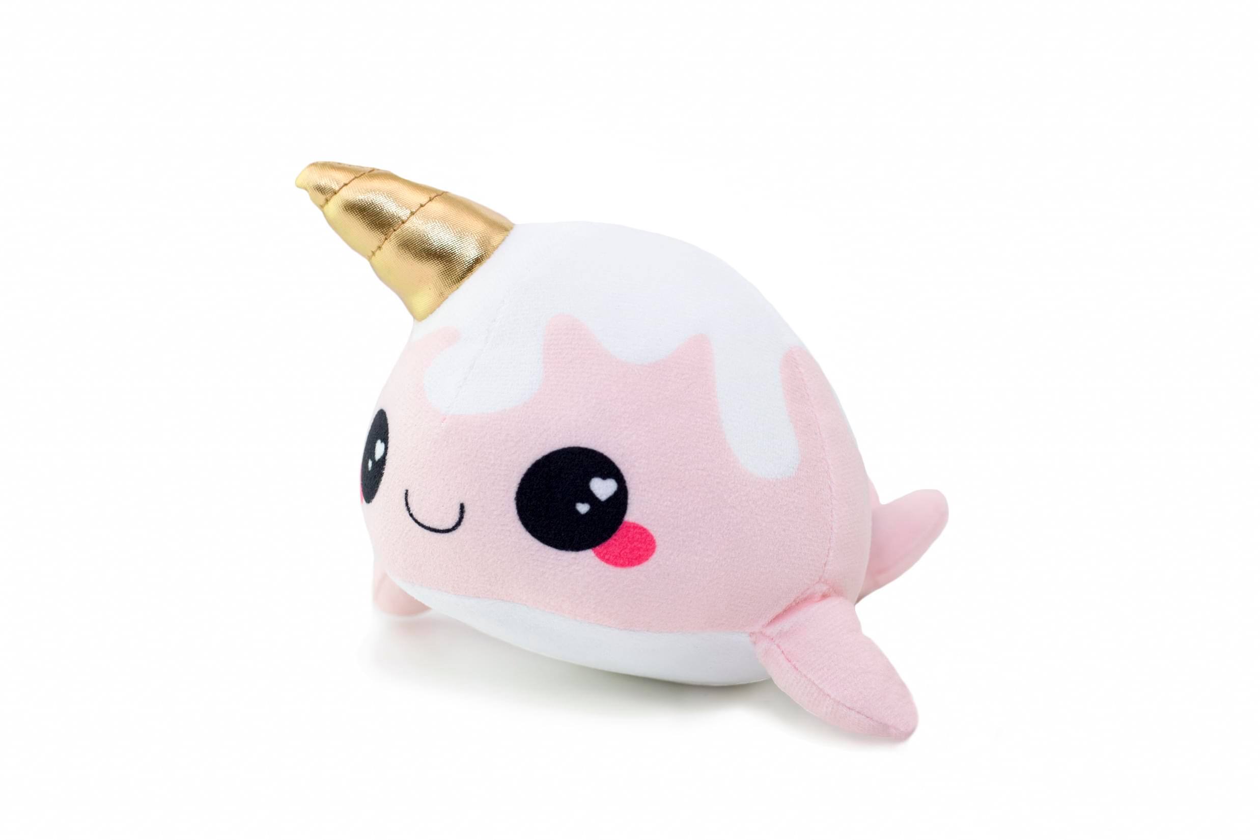 Alt View 10. Seven20 - Glitter Galaxy 6-Inch Ice Cream Cone Horn Pink Narwhal Collectible Plush - Pink.