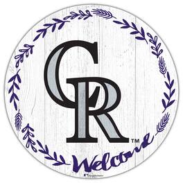 Fan Creations - Colorado Rockies 12" Welcome Circle Sign - Multicolor