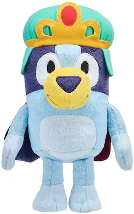 Front. Moose Toys - Bluey Family & Friends 8 Inch Character Plush | Bluey Royal - Blue.