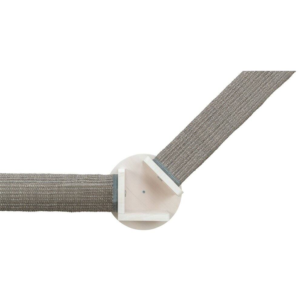 Alt View 1. TRIXIE - Wall Set 4 Wall Mounted Cat Perch System with 2 Sisal Scratching Posts - White/Gray.