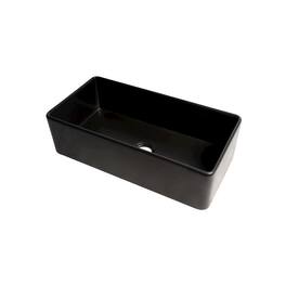 Alfi - brand Matte Smooth Apron 36 x 18 Single Bowl Fireclay Farm Sink - Black